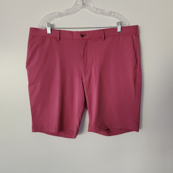 Peter Millar Shorts Crown Crafted  Shackleford Hybrid Performance Red Mens 40 - Picture 2 of 11